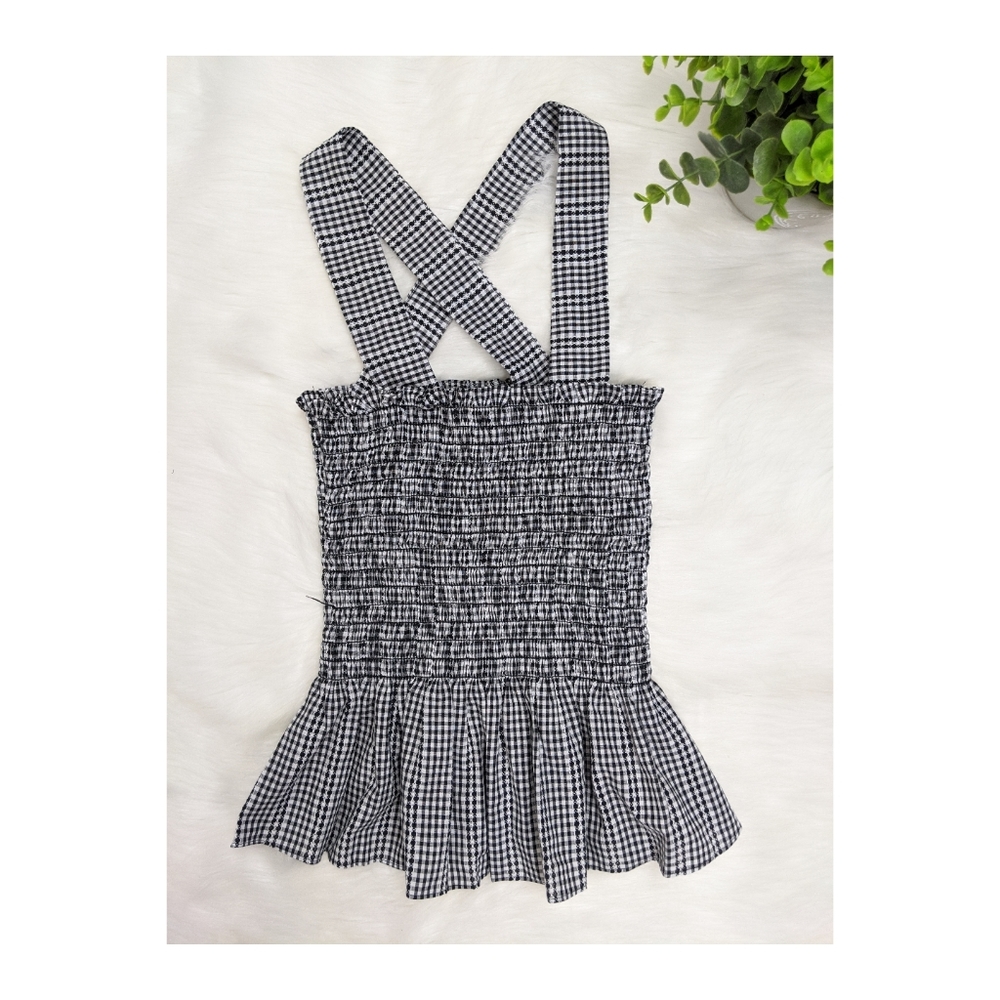 NWT Waverly Grey Gingham Liberant Top
